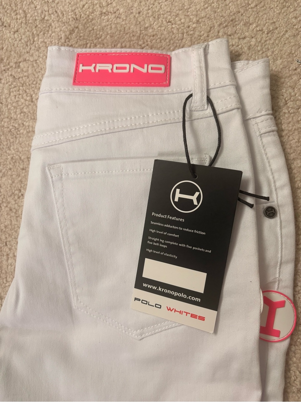 Women's White Polo Breeches - Picture 5 of 5